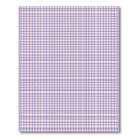 Purple White Gingham Check Rug
