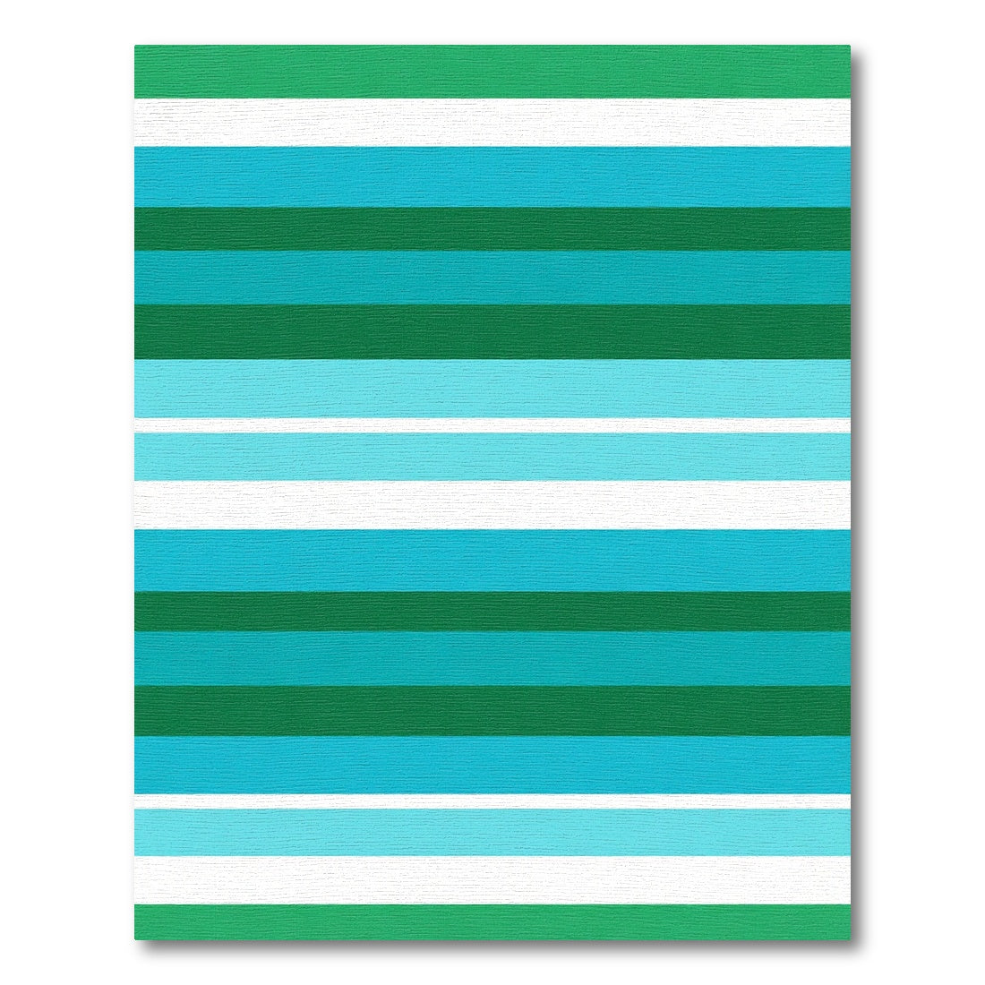 Diverse Aqua Horizontal Bands Rug