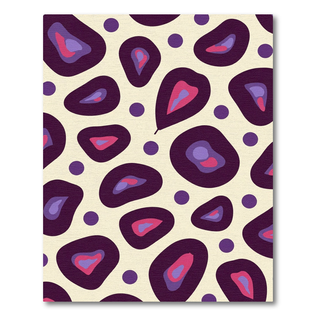 Deep Purple Abstract Spots Rug