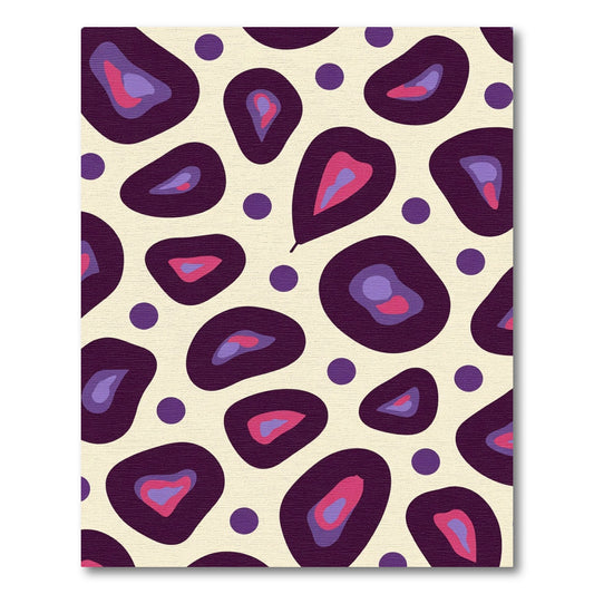Deep Purple Abstract Spots Rug