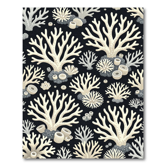 Cream Coral Reef Underwater Garden Rug