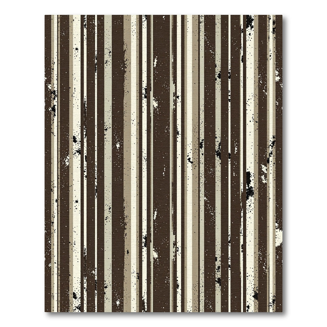 Earthy Splatter Vertical Stripe Rug