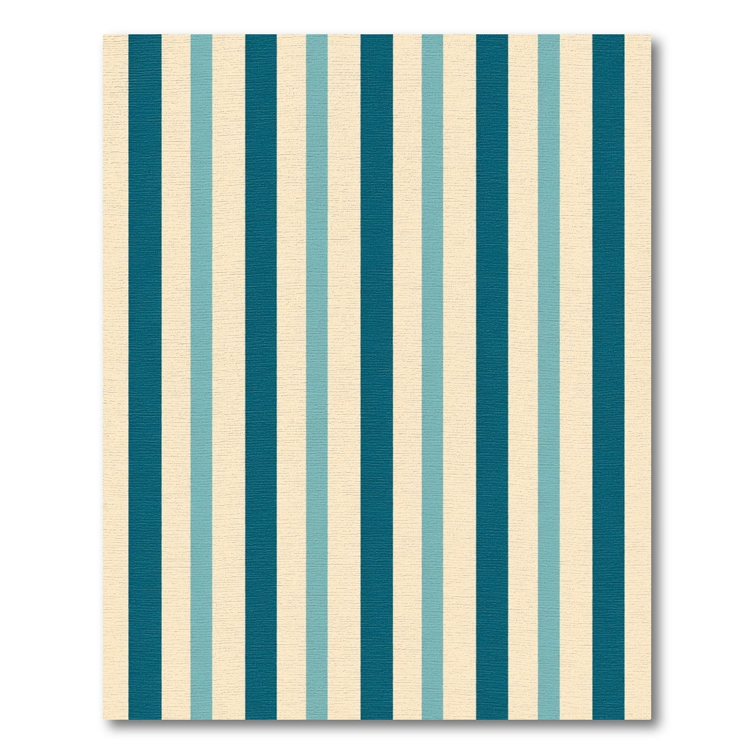 Aqua Teal Cream Stripe Rug