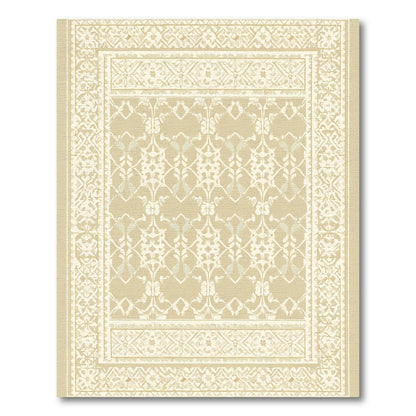 Classic Beige Ornate Medallion Rug