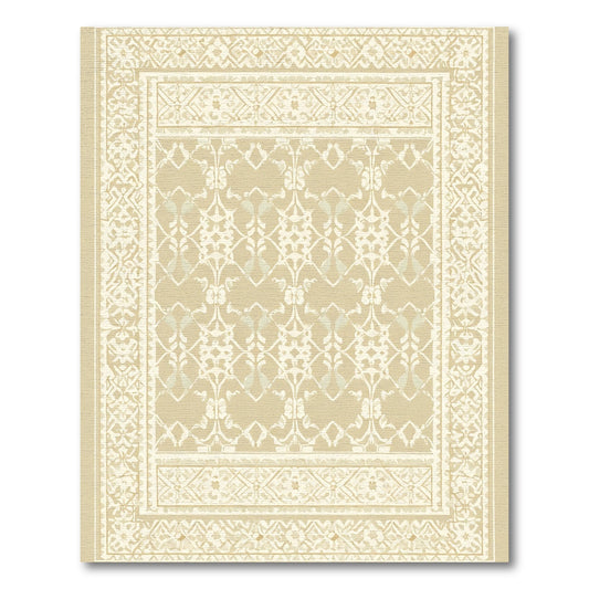 Classic Beige Ornate Medallion Rug