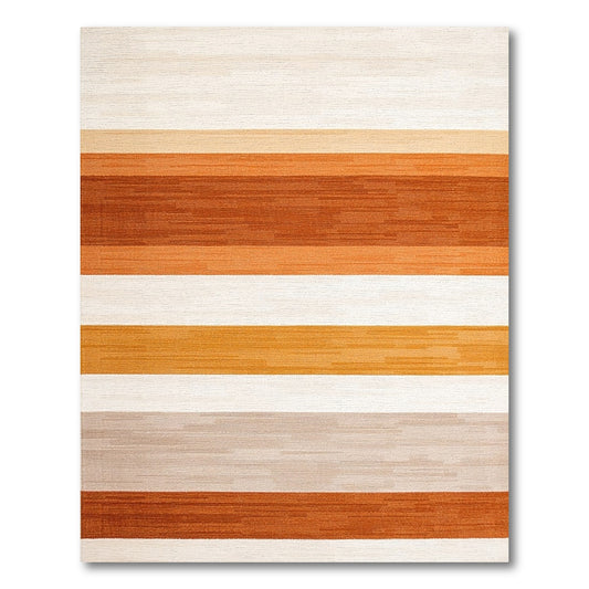 Modern Horizontal Warm Tones Rug