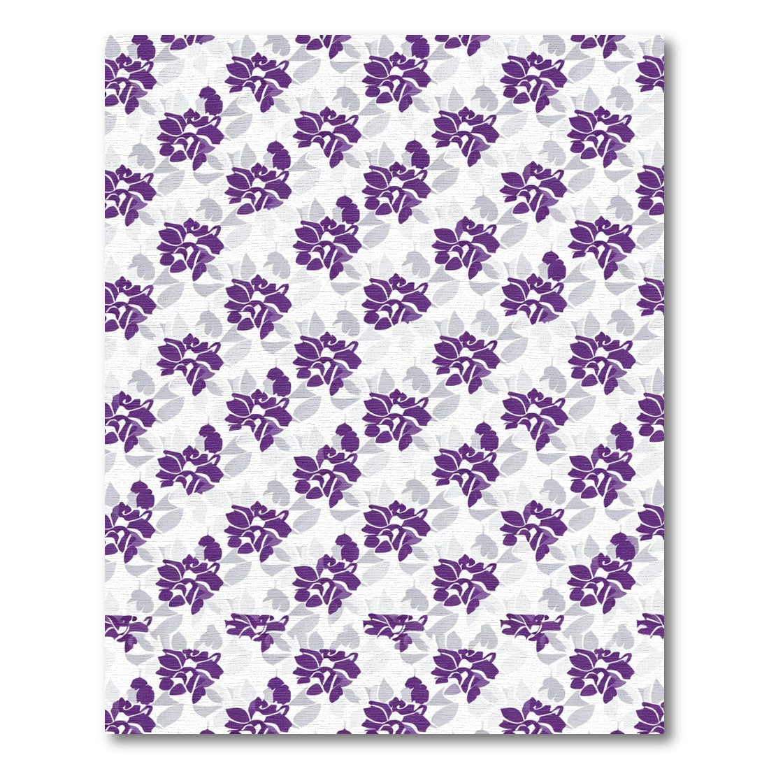 Purple Floral Garden Shadow Rug