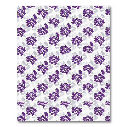 Purple Floral Garden Shadow Rug