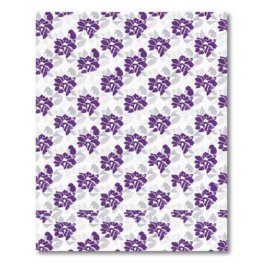 Purple Floral Garden Shadow Rug
