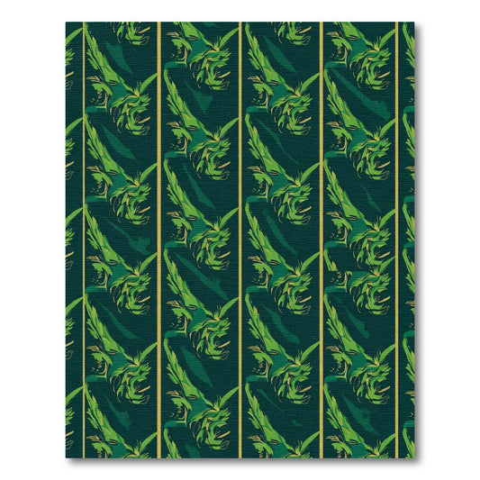 Deep Emerald Green Jungle Canopy Rug