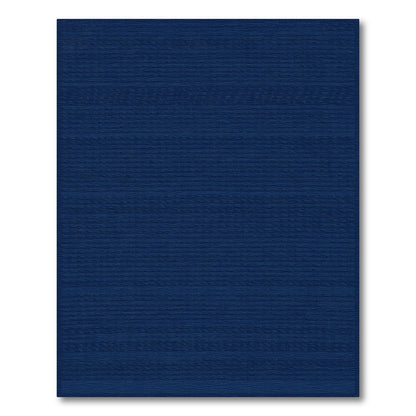 Deep Navy Textured Stripe Rug