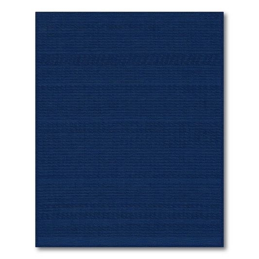 Deep Navy Textured Stripe Rug