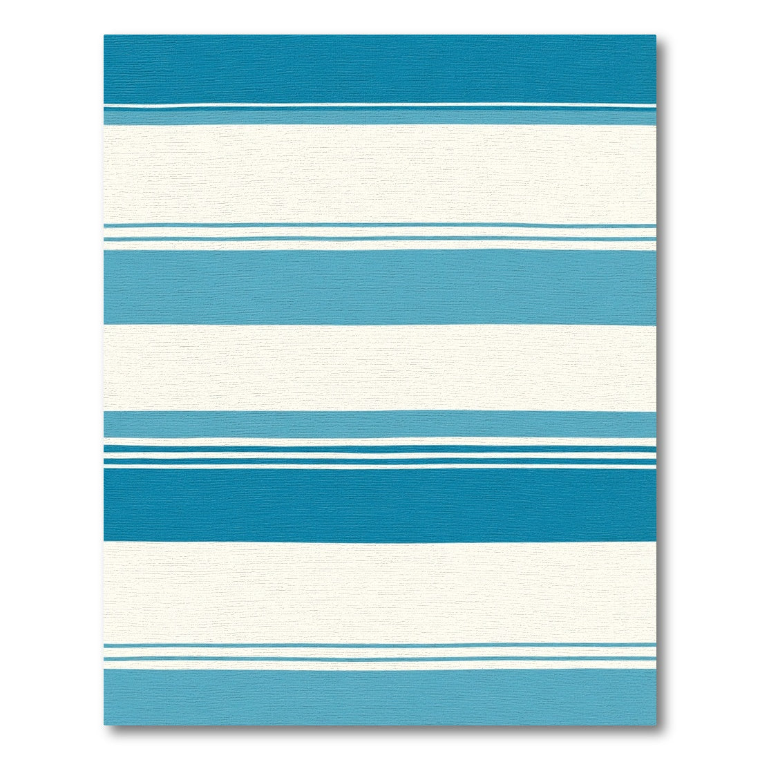 Coastal Blue Ivory Stripe Rug