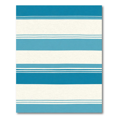 Coastal Blue Ivory Stripe Rug