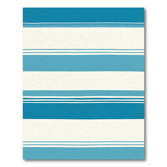 Coastal Blue Ivory Stripe Rug