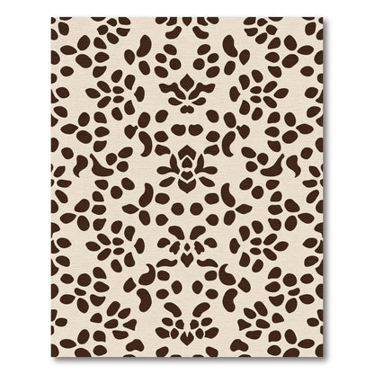 Cream Brown Organic Medallion Rug