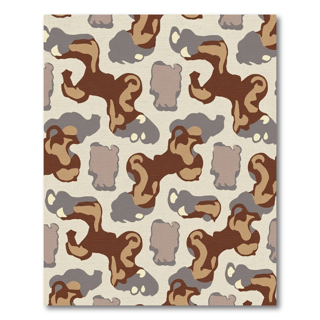 Earthy Abstract Blotch Cluster Rug