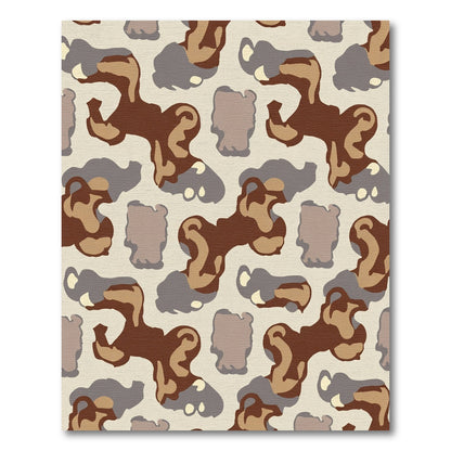 Earthy Abstract Blotch Cluster Rug