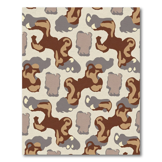 Earthy Abstract Blotch Cluster Rug