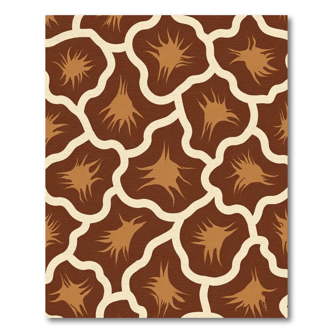 Brown beige giraffe print abstract Rug