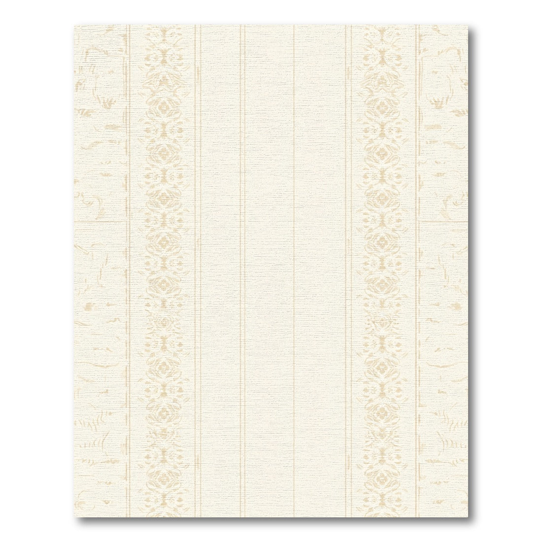 Cream Beige Ornate Scroll Border Rug