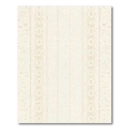 Cream Beige Ornate Scroll Border Rug
