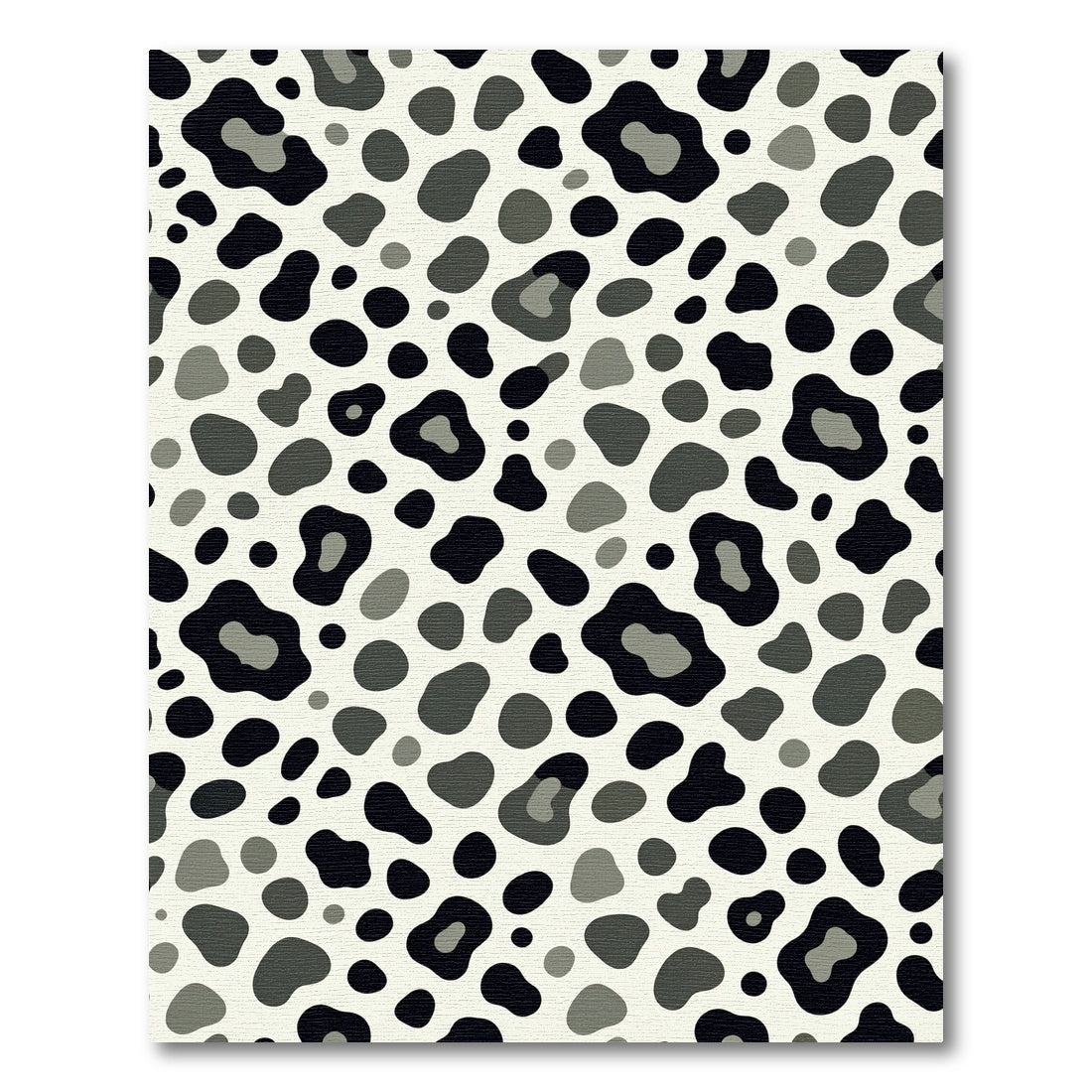 Monochromatic Spotted Animal Print Rug
