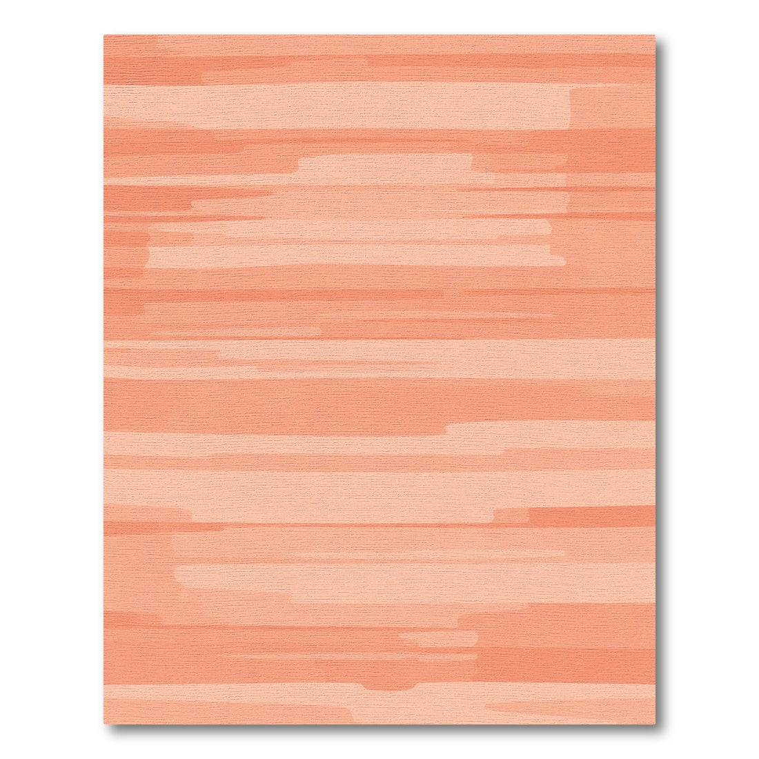 Coral Horizontal Brushstroke Abstract Rug