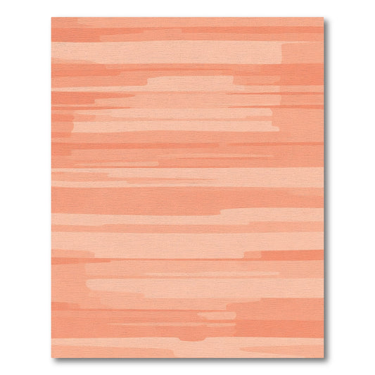 Coral Horizontal Brushstroke Abstract Rug