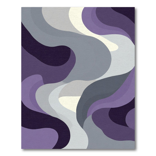 Purple Gray Gradient Flow Rug