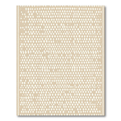 Cream Diamond Lattice Textured Rug