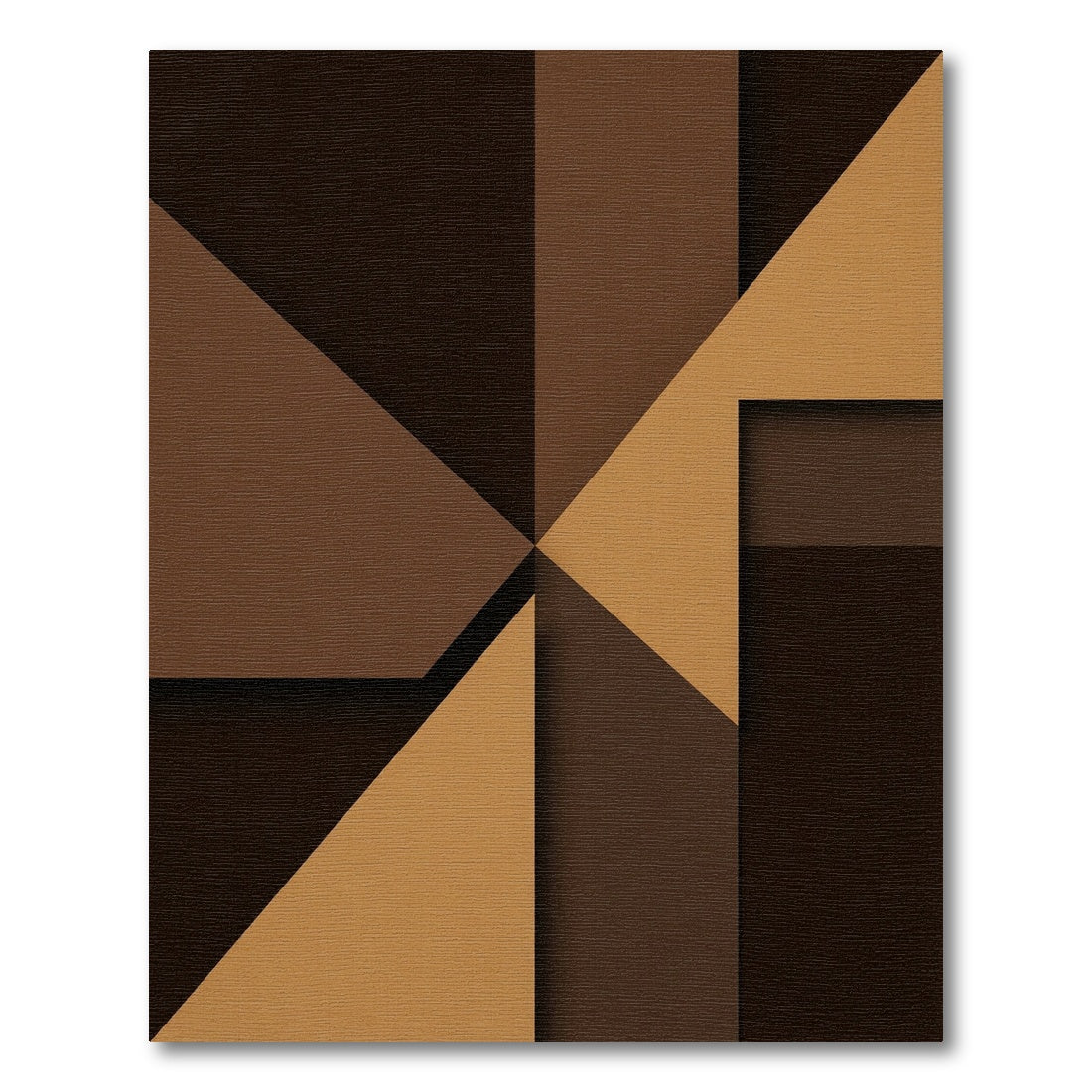 Geometric Earth Tone Abstract Block Rug