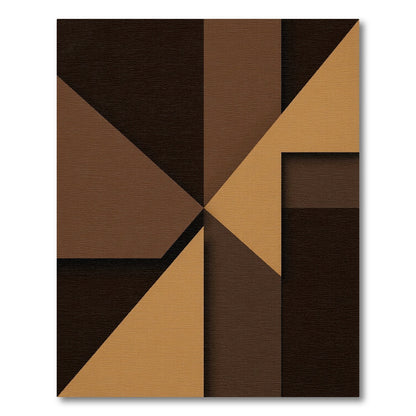 Geometric Earth Tone Abstract Block Rug