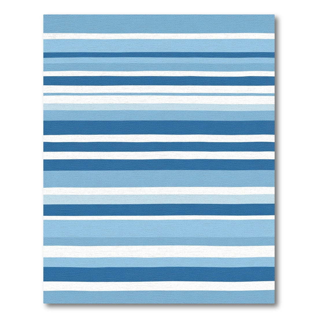 Coastal Blue Graduated Stripes Rug