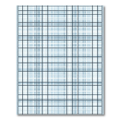 Soft Blue Plaid Lattice Tones Rug