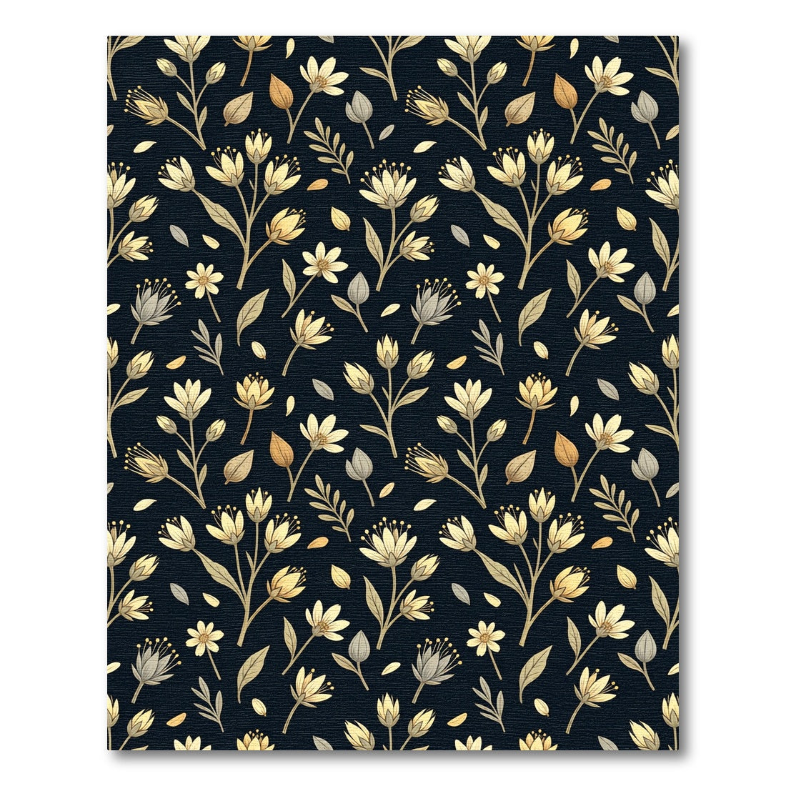 Golden Botanical Scatter Rug