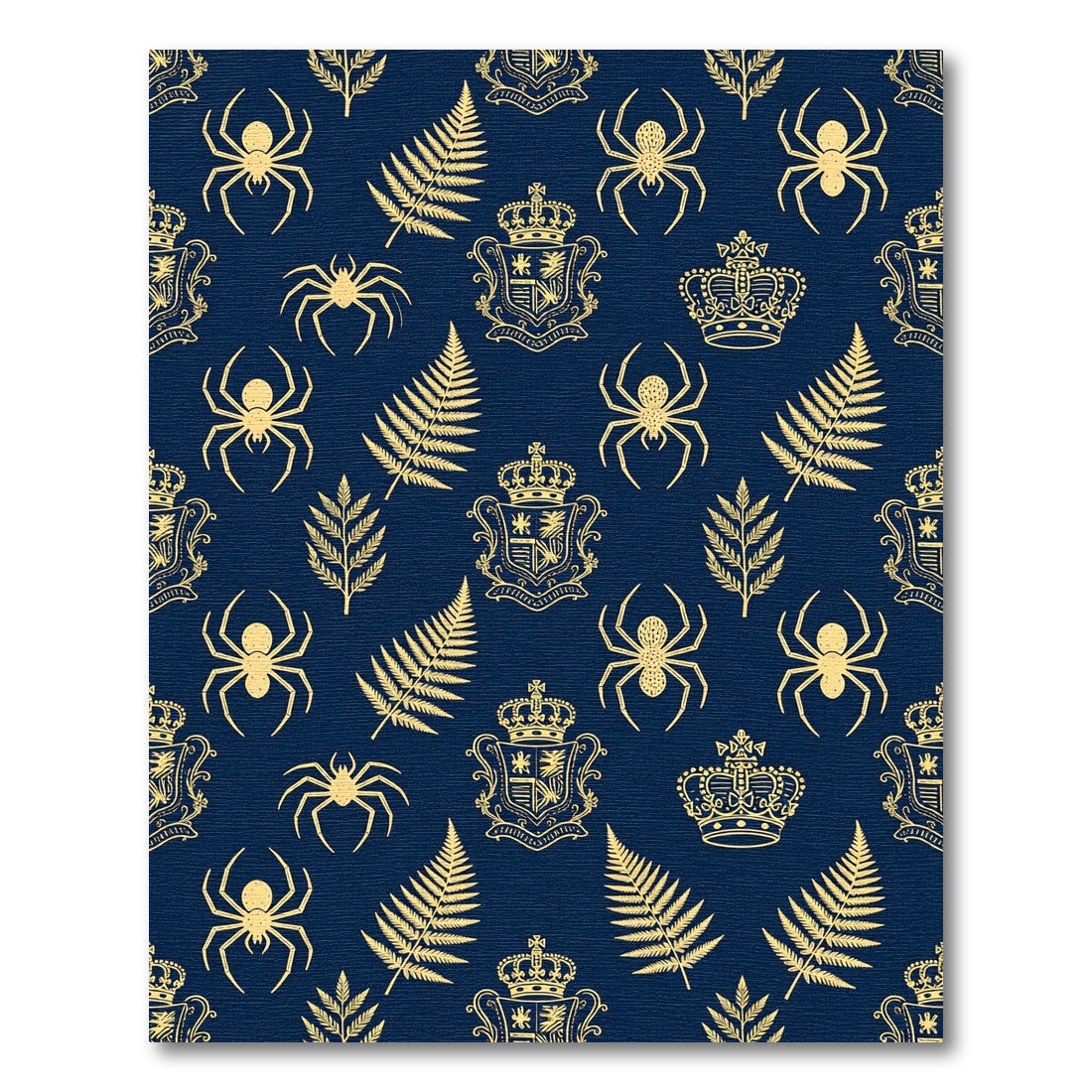 Golden Royal Spider and Fern Crest Rug