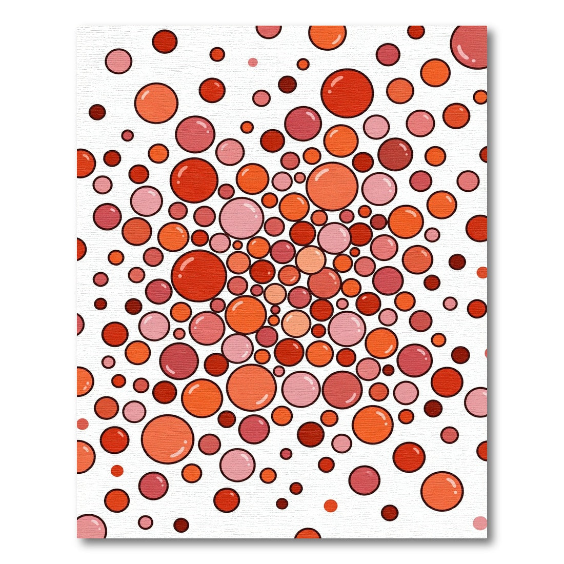 Crimson Pink Bubble Cluster Rug