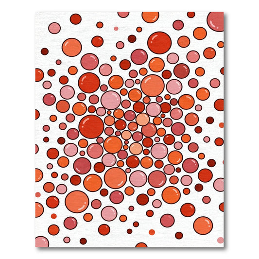 Crimson Pink Bubble Cluster Rug