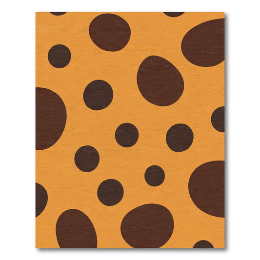 Orange Brown Polka Dot Circles Rug