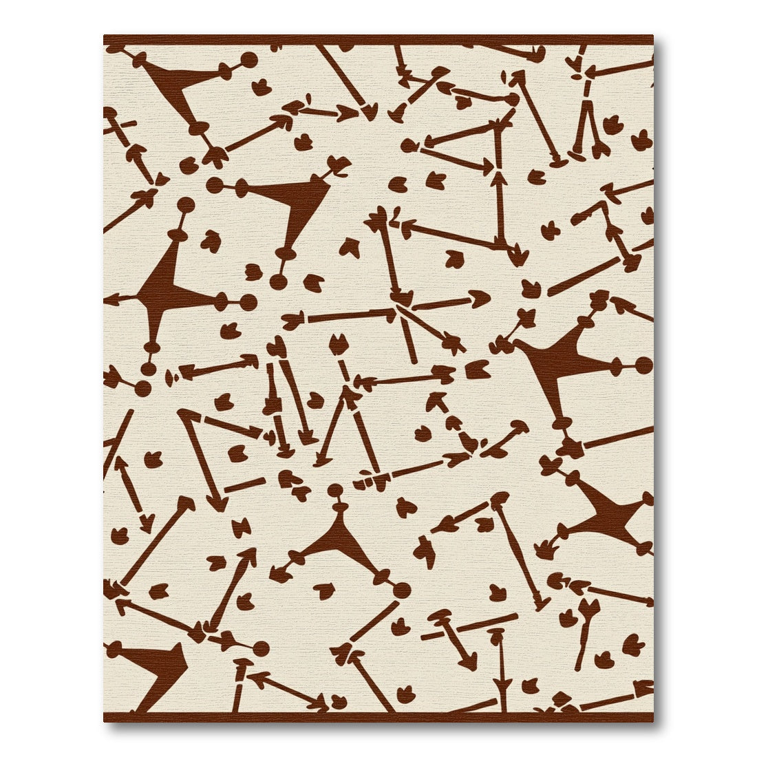 Brown Abstract Arrow Play Rug