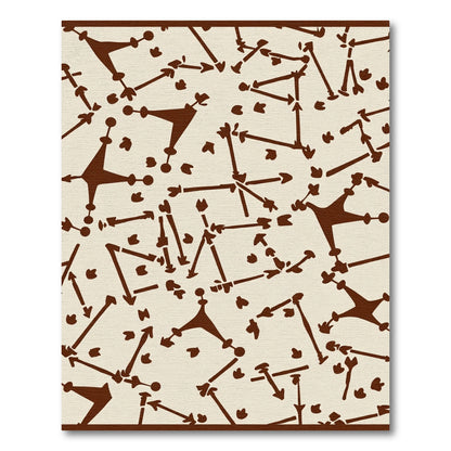 Brown Abstract Arrow Play Rug