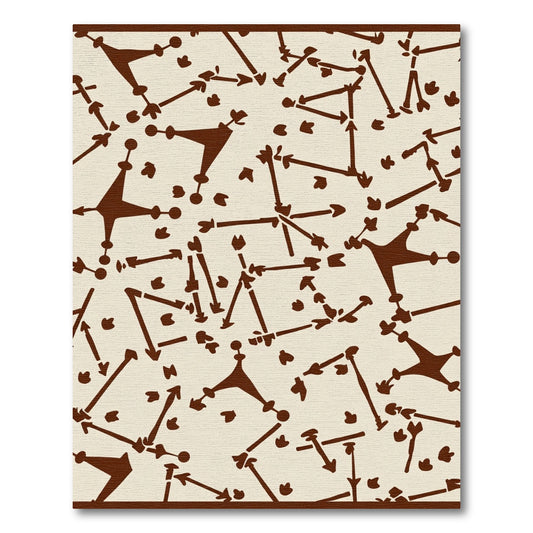 Brown Abstract Arrow Play Rug