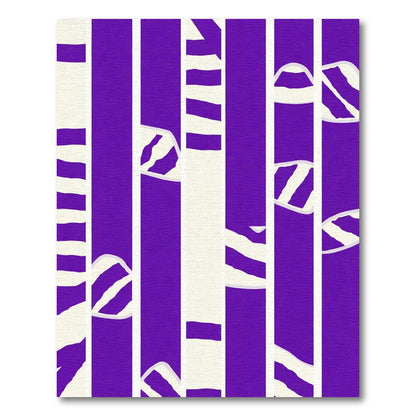 Bold Purple Stripe Abstract Rug
