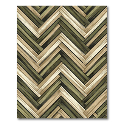 Woven Herringbone Earth Tone Rug