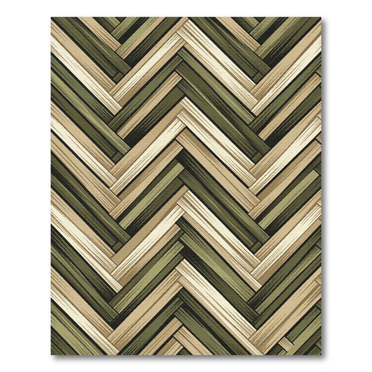 Woven Herringbone Earth Tone Rug