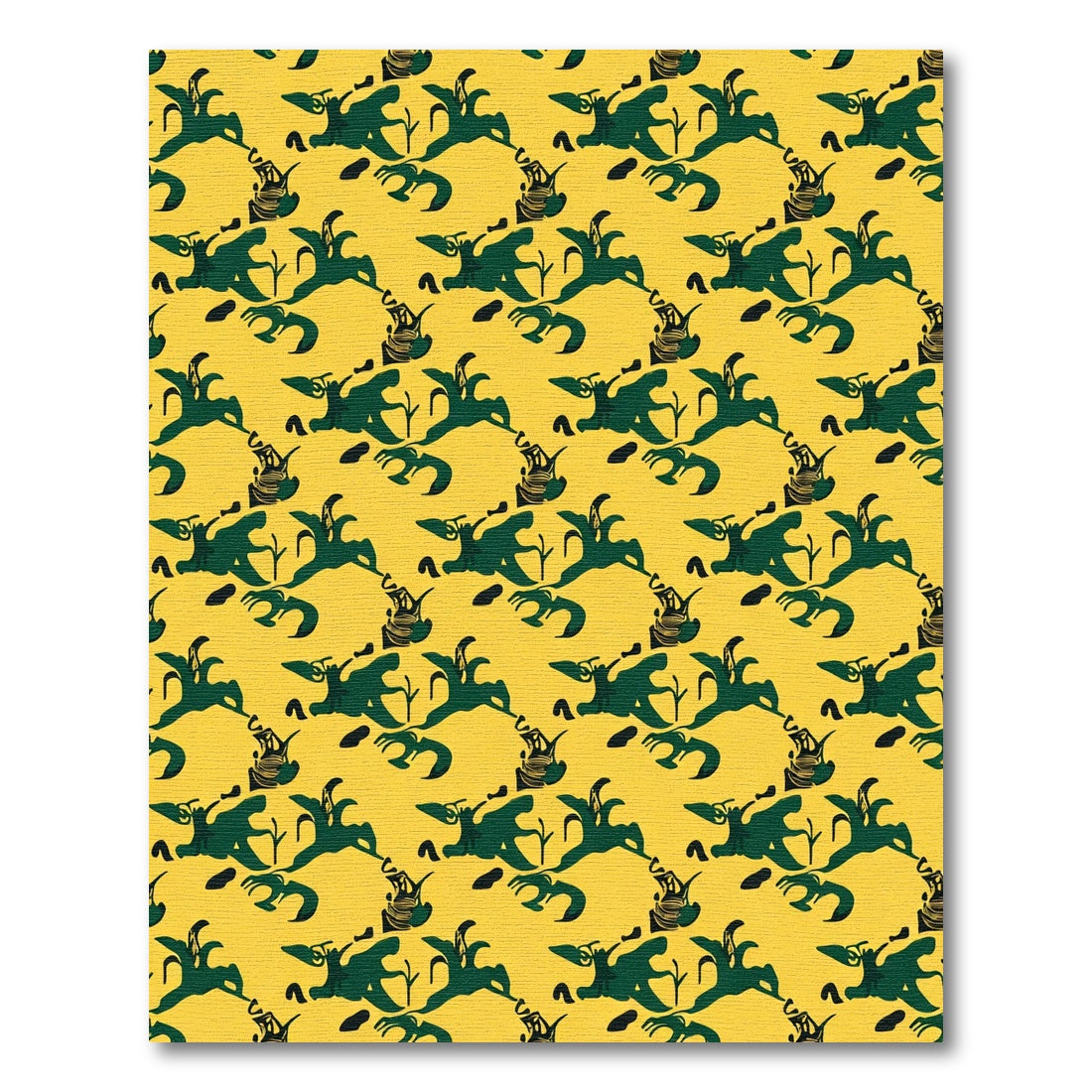 Deep Green Floral Arrangement Overlay Rug