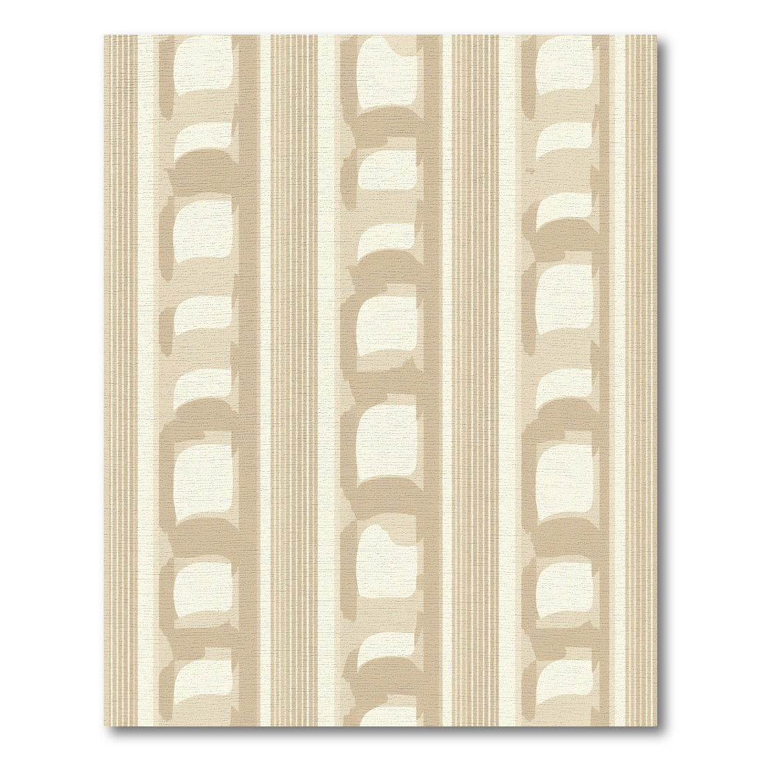 Modern Tan Abstract Vertical Stripe Rug