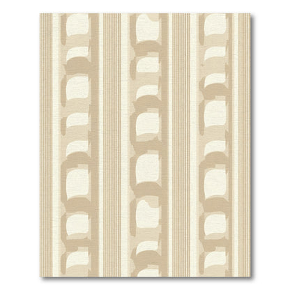 Modern Tan Abstract Vertical Stripe Rug