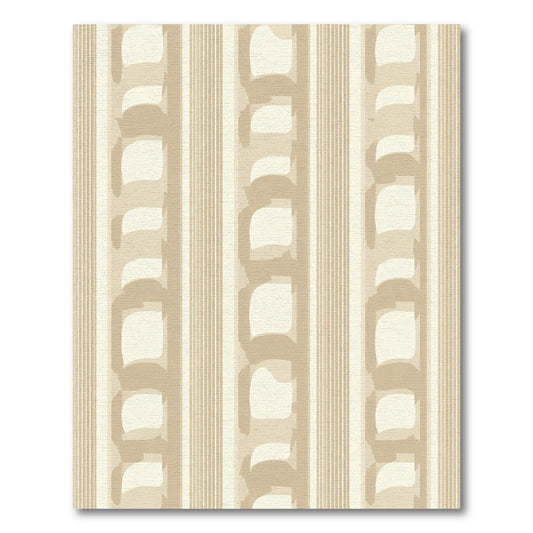 Modern Tan Abstract Vertical Stripe Rug